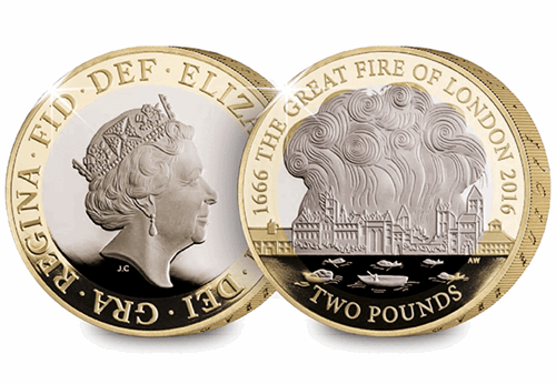 752V - 2016 Great Fire of London Silver Proof £2
